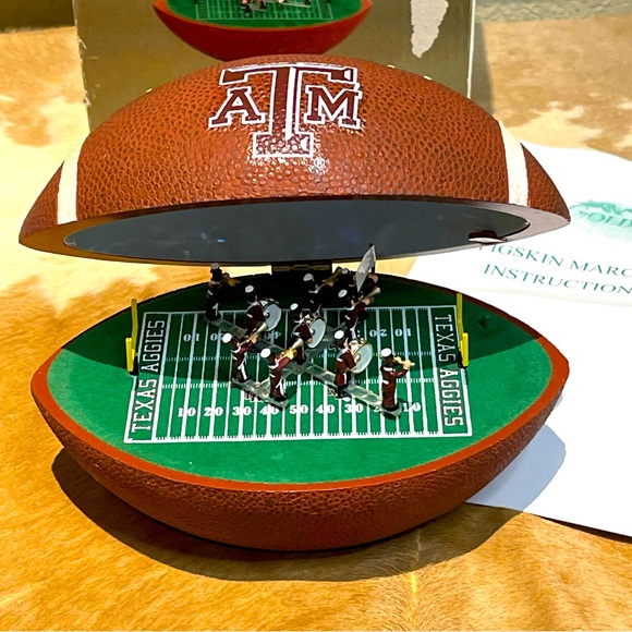 A&M university vintage football pigskin marching band music box - Picture 2 of 11